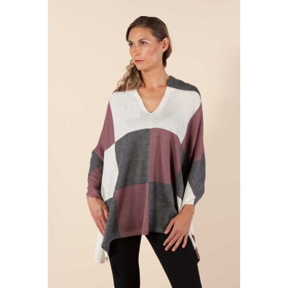 Peru Etnico 100% Baby Alpaca Wool Multicolor Block Design OS - Picture 2 of 8